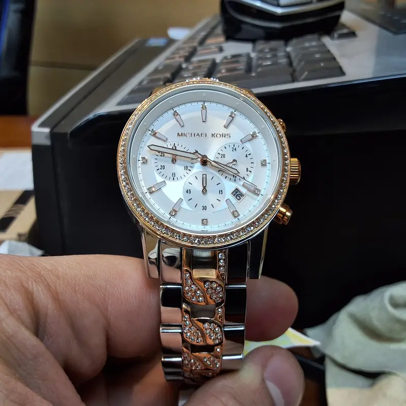 Rose Gold Slip On Michael Kors Femme Kors Access Michael Kors