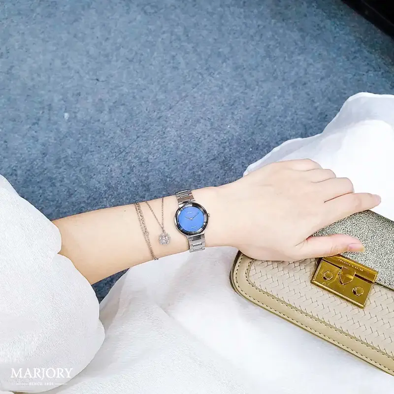 Montre Femme Montre Seiko Bleu Montre Femme Classique Seiko Acier